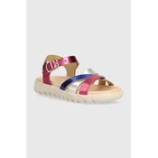 Geox Otroški usnjeni sandali SANDAL SOLEIMA