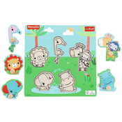 Trefl - Puzzle Drevená vkládačka Fisher Price Zábava - 1 - 39 kosov