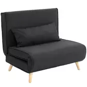 Homestar Sofa postelja 2-v-1 počivalnik stol 94x78x80 cm krem