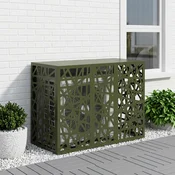 vidaXL Prekrivalo za klimatsko napravo Olivno zelena 110 x 50 x 80 cm