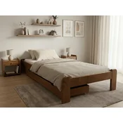 Ljubki dom Postelja ADA 80 x 200 cm hrast Posteljno dno: Letveno posteljno dno, Vzmetnica: Vzmetnica Somnia 17 cm