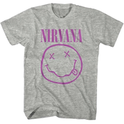 Nirvana Majica Purple Smiley Grey L