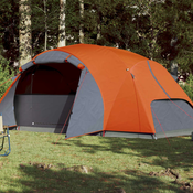 vidaXL Šator za 8 osoba sivo-narancasti 360x430x195 cm taft 190T