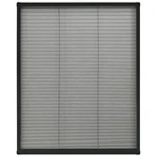 Vidaxl Plise komarnik za okna aluminij antraciten 80x100 cm