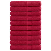 Rucnici za saunu SOLUND 10 kom crveni 80 x 200 cm 600 gsm