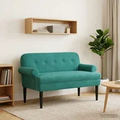 Dvojnica s gumbi Turkizna 120 x 66 x 78 cm Žamet