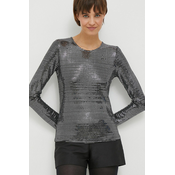 Bluza Sisley za žene, boja: srebrna, s uzorkom