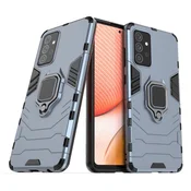 HURTEL Ring Armor oklepna hibridna torbica + magnetni nosilec Samsung Galaxy A72 4G modra