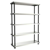 PVC / Kovinski regal (185 x 119 x 45 cm, nosilnost: 120 kg/polico)