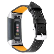 INF Fitbit Charge 3/4 zapestnica Leather Black, (21277985)