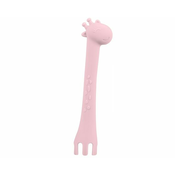 Kikka Boo Silikonska žlica za hranjenje Giraffe Pink