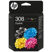 HP 308 (6L6S6UE#301), originalna kartuša, črna + barvna, 160/120 strani, Za tiskalnik: HP ENVY 6100 SERIES, HP ENVY 6110E, HP ENVY 6120E, HP ENVY