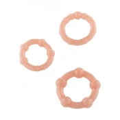 Scala Selection Komplet 3 roza erekcijskih obročkov - Stay Hard Three Rings - Flesh