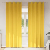 Zavjese za blackout s prstenovima 2 pcs Žuta 245 x 140 cm