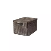BOX za odlaganje smedi 30L sa poklopcem