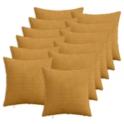 vidaXL Prevleka za blazino 12 pcs HEERLEN Rumena 50 x 50 cm korduroy