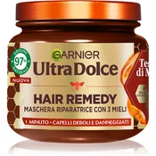 Garnier Ultra Doux Honey Treasures regeneracijska maska za poškodovane lase 340 ml