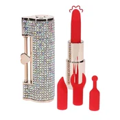 Gardj Europe Diamond – vibrator v obliki šminke s 4 nastavki – mavričen