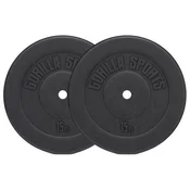 Gorilla Sports Set tegova obloženih plastikom 30 kg (2 x 15 kg) ( 100143-00006-0111 )