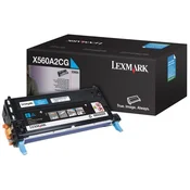 LEXMARK X560A2CG, originalni toner, azuren, 4000 strani, Za tiskalnik: LEXMARK X560N, LEXMARK X560DN
