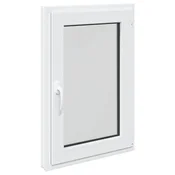 Vidaxl Okno za klet RISOR 60 x 80 cm PVC in steklo Bela