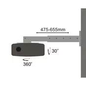 S-BOX PM-105 Zidni nosac za projektore