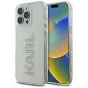 1 to 3 Ovitek Karl Lagerfeld Za Iphone 16 Pro Prozoren Z Logotipom In Črtami