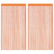 Vidaxl Zavese iz nitk 2 kosa 140x250 cm oranžne barve