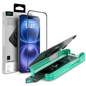 slomart Kaljeno steklo ESR Armorite za iPhone 16 z aplikatorjem - s črnim okvirjem