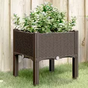 Vrtna sadilica s nogama smeda 40 x 40 x 42 cm PP