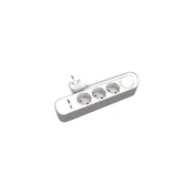 shumee 3x fiksni podaljšek s stikalom in USB A USB C vtičnicami 1,5 m schuko PS-370SWS+usb a+usb c/1,5 E W-30006