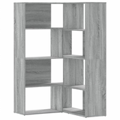 Kutni regal z knjige 4 razine artisian hrast 85x85x140cm drveni