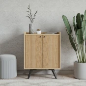 Hanah Home Komoda Seul 70x40x91,5cm Hrast-Crna