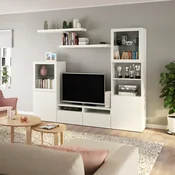 BESTA / LACK TV komb. za odlaganje, bela, 240x42x193 cm