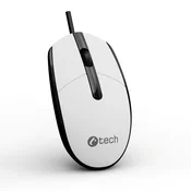 Miška C-TECH WM-10, USB, 1200 DPI, belo-črna