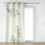 Bela/zelena zavesa 140x260 cm Nymphea – douceur dintérieur