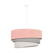Duolla - Luster na sajli TRIO 1xE27/15W/230V O 45 cm ružicasta/siva/bela