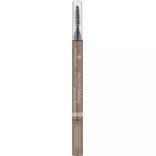 essence Microblading svinčnik za obrvi s čopičem odtenek 03 Neutral Brown 0.6 ml