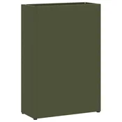 Vidaxl Stojalo za dežnik Olivno zelena 28 x 12 x 41 cm Jeklo