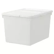 SOCKERBIT Kutija s poklopcem, bela, 38x51x30 cm