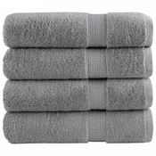Vidaxl Premium brisače SOLUND 4 kosi siva 70x140 cm 600 g/m2