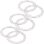 shumee 6x silikonskih tesnil za kozarce, lakiran kozarec s sponko 11 cm
