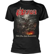Saxon Majica Hell, Fire And Damnation Unisex Black 2XL