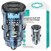 USAMS Avtomobilski polnilnik USAMS C31 3A 2xUSB-AFast Charge modro/modro CC162CC02 (US-CC162)