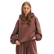 Cropp - Oversize pulover s kapuco - rjava