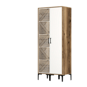 Hanah Home HANAH HOME Kumsal PS - Walnut, White garderobna omara, (20869617)