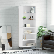 Visoka komoda bijela 69,5 x 32,5 x 180 cm od konstruiranog drva