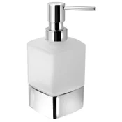 Prostostoječi dozirnik za milo LOUNGE, 280 ml, matirano steklo, krom - Chrome - 70x155x89 mm - Gedy - LOUNGE - 24 - Medenina; steklo - Dozator za milo - Kvadratni - 70 - 155 - 89 - 14