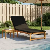 vidaXL Blazina za ležalnik GEMERT 100% poliester Črna 200 x 90 x 3 cm