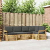 Set vanjskih sofa 5 pcs Bijela i antracit 247 x 128,5 x 73 cm
